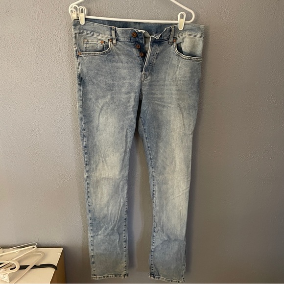 H&M Light Wash Low Waist Slim Jeans Men’s Size 32/32 - Picture 1 of 6